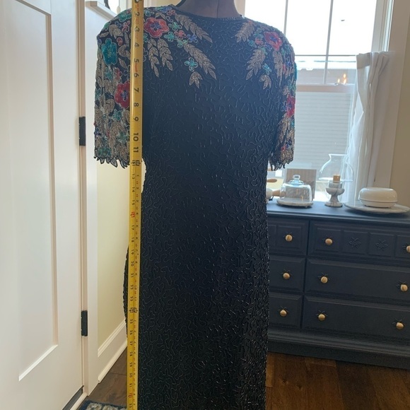 Laurence Kazar evening dress fully beaded. Size xl. New Years Eve attire. - Picture 3 of 15
